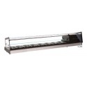 Vitrina tapas refrigeradas 8 bandejas 3 pisos 179x40x33.