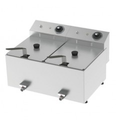 FREIDORA ELÉCTRICA 8L+8L. TRIFÁSICA CON GRIFO HR