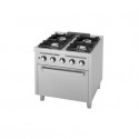Cocina a gas 4 fuegos con horno 800x750x880.