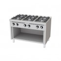 Cocina a gas 6 fuegos con mueble 120X75X88.