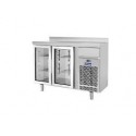 Frente mostrador 2 puertas de cristal 150x60x105.