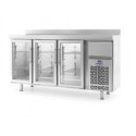 Frente mostrador 3 puertas de cristal 200x60x105.