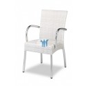 Sillón en aluminio anonizado y médula sintética