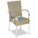 Sillón en aluminio anonizado y textiline