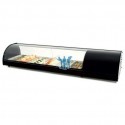 Vitrina refri tapas placa lisa, negro 180x39x29.