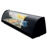 Vitrina refrigerada de tapas doble piso 6 bandejas GN1/3-40 color negro dim.1456x390x360