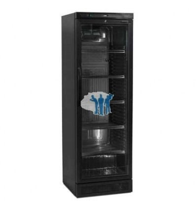 Armario Refrigerado 1 puerta de cristal color NEGRO 595x640x1840