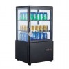 ARMARIO EXPOSITOR REFRIGERADO 4 CARAS NEGRO 58 L