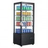 ARMARIO EXPOSITOR REFRIGERADO 4 CARAS 98 LITROS NEGRO