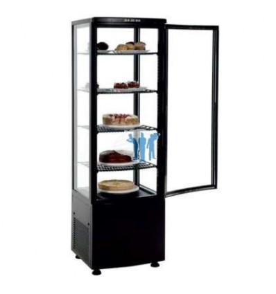 Expositor Refrigerado 4 Caras 238 litros Negro de 515x485x1715