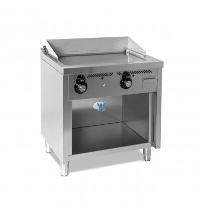 Fry-top a gas 800 cromo estante 80x60x95