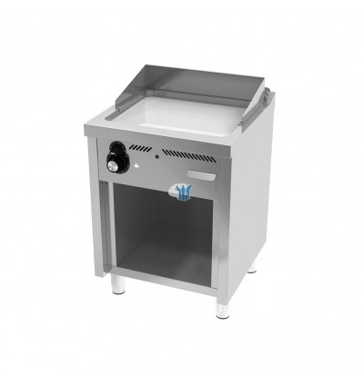 Fry-top a gas 600 cromo estante 60x60x95.