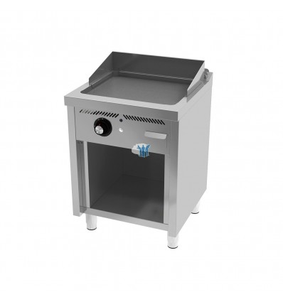 Fry-top a gas 600 rectificado estante 60x60x95