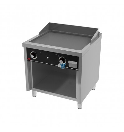 Fry-top a gas 800 rectif estante 80x75x95.