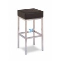 Taburete aluminio anonizado asiento tapizado