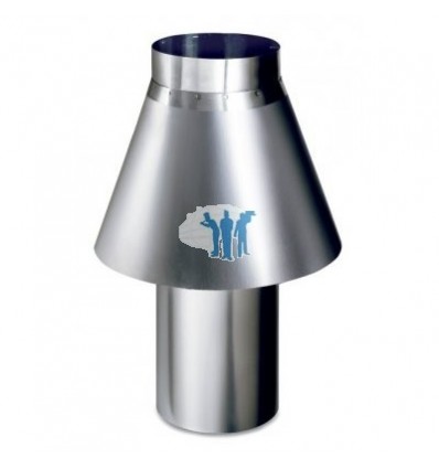 Chimenea antiviento para hornos a gas 250X710