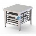 Mesa soporte para horno 6 guias 60x40 85x85x70