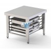 Mesa soporte para horno guías 6 GN2/1 85X75X70.