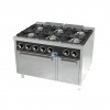 Cocina a gas 6 fuegos con horno 120x93x88