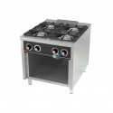 Cocina a gas 4 fuegos con estante 80x93x88.