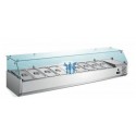 Expositor refrigerado ingredientes 8 bandejas 1/3