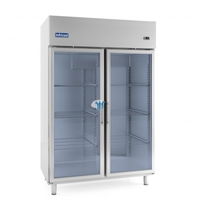 Armario refrigeración puerta cristal GN2/1 140X80X215.